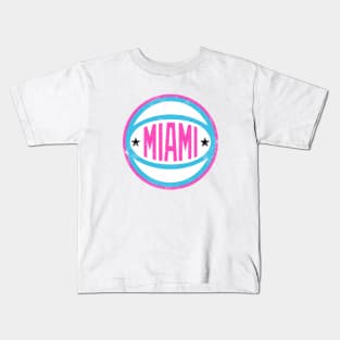 Miami Retro Ball - Vice White Kids T-Shirt